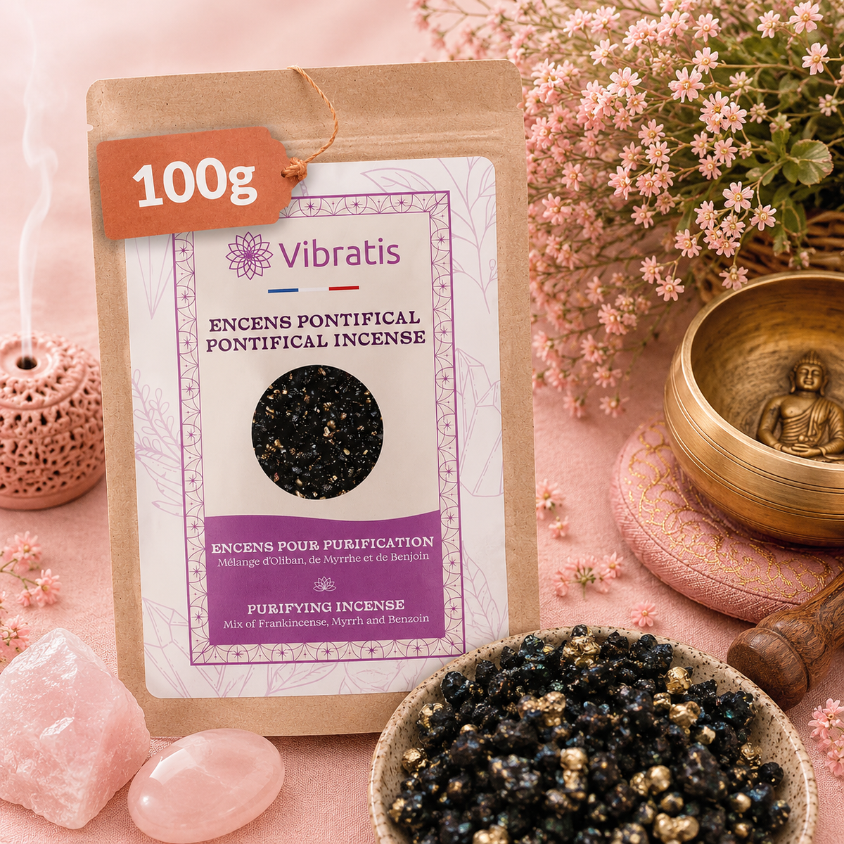 Encens pontifical naturel en grains - 100 g (en vrac ou en sachet)