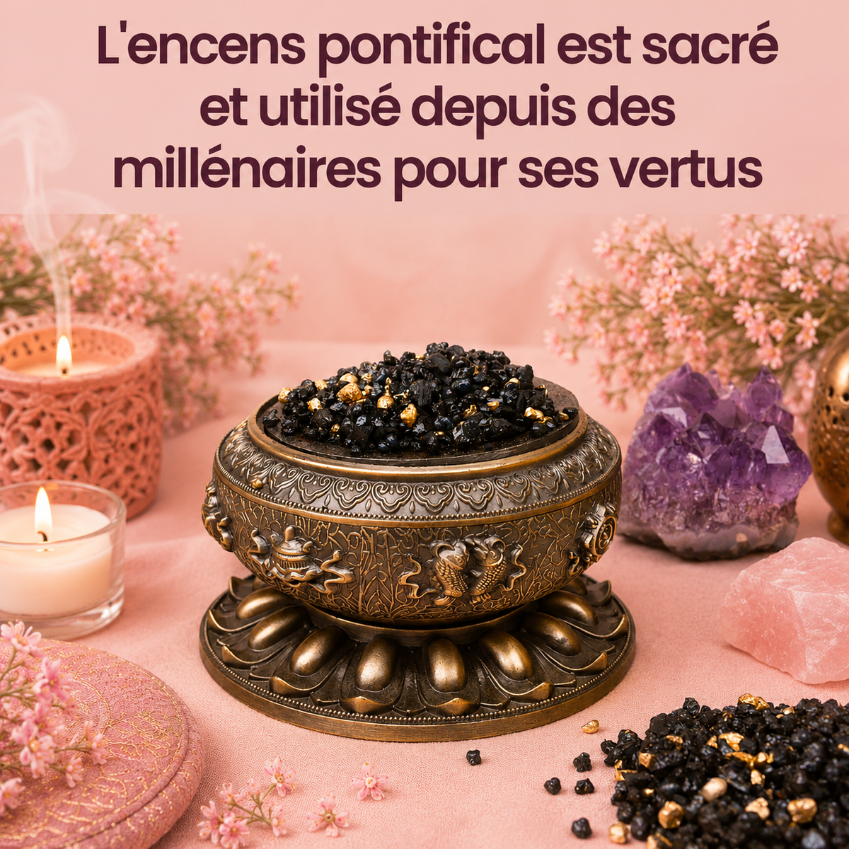 Encens pontifical naturel en grains - 100 g (en vrac ou en sachet)
