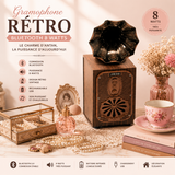 Gramophone Rétro Grand Modèle (Très Puissant) - Bluetooth - 8 watts