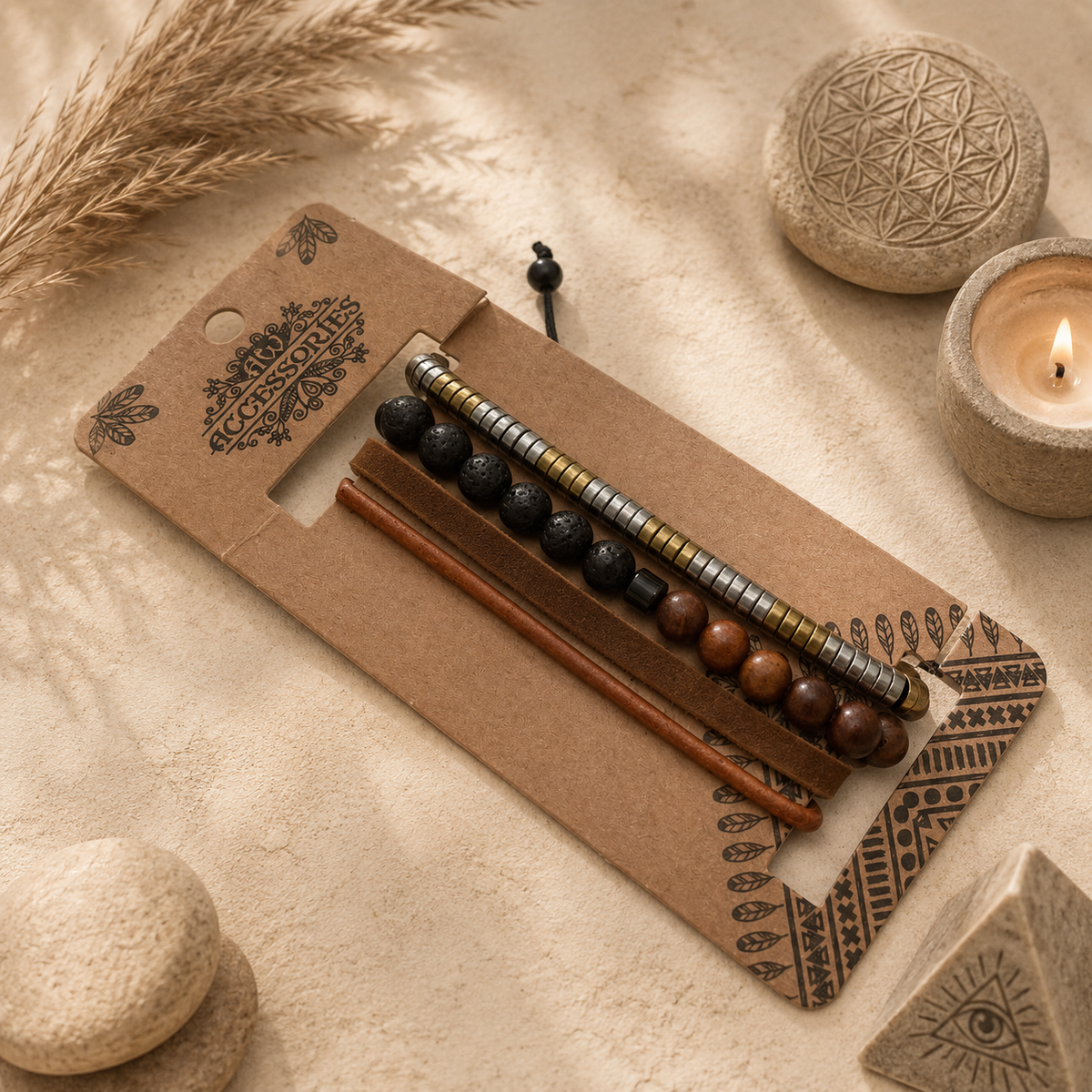 Set de bracelets pour Homme Premium – Black & Tans