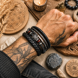 Set de Bracelets pour Homme – Noir