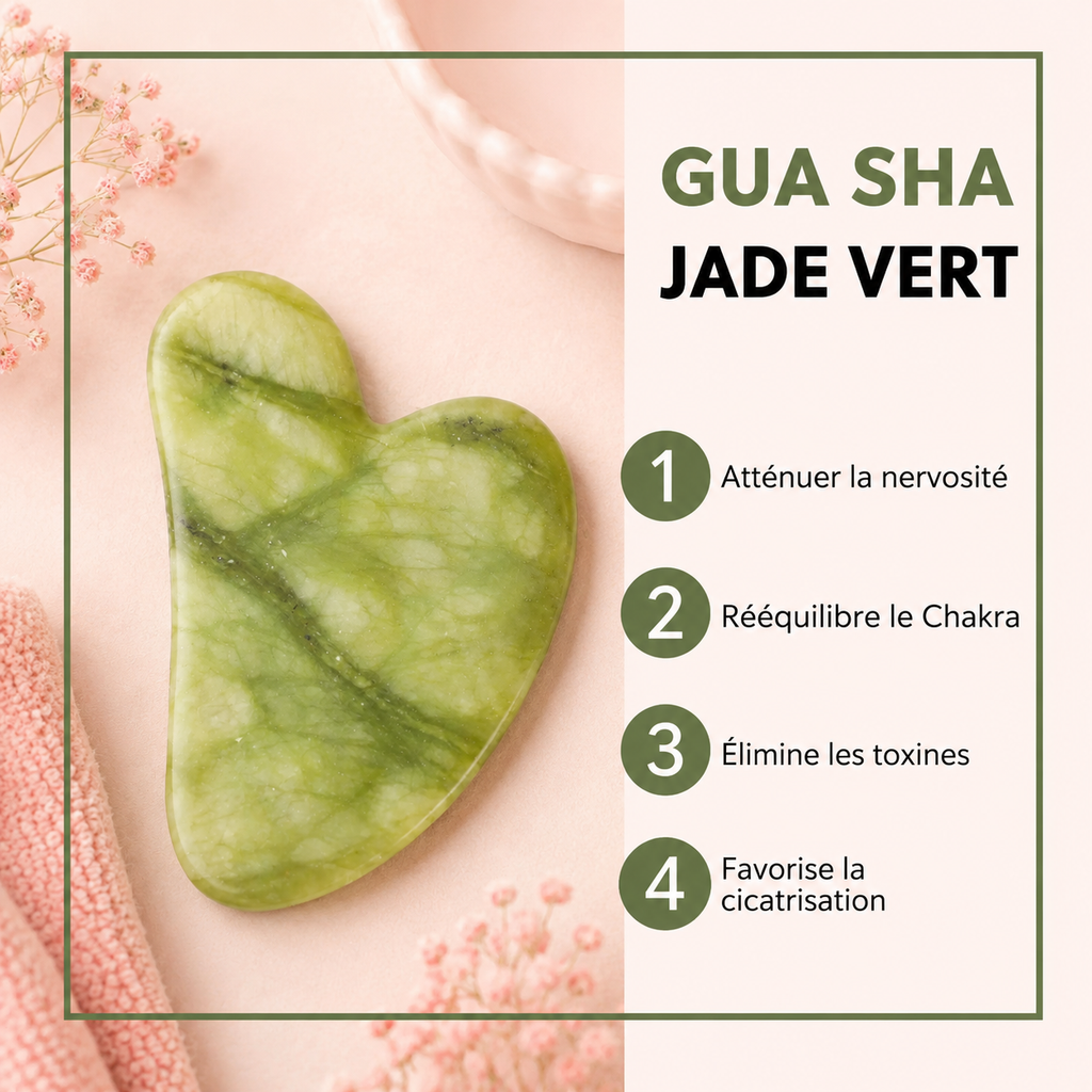 Gua Sha Jade Vert
