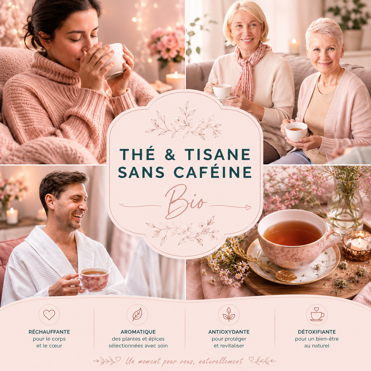 Tisane matinale "JE RESSENS" - Éveille les sens, inspire la créativité, l'imagination et la passion - 2e chakra