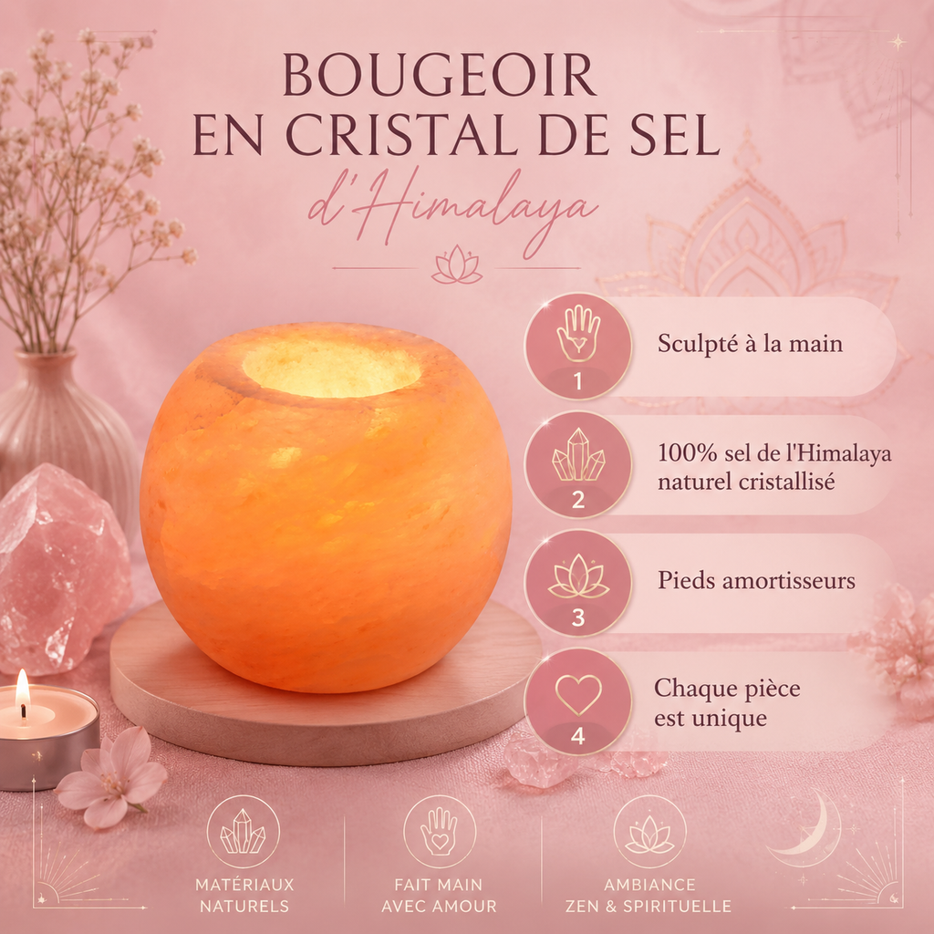 Bougeoir sel de l'Himalaya