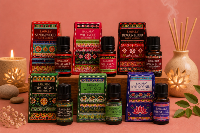 Huiles parfumées indiennes Banjara - 10 ml (plusieurs senteurs)