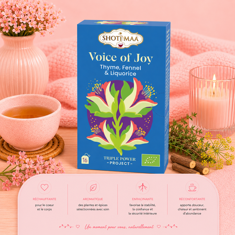 Tisane "VOICE OF JOY" - Idéale pour soutenir la digestion et offrir un moment gourmand de bien-être