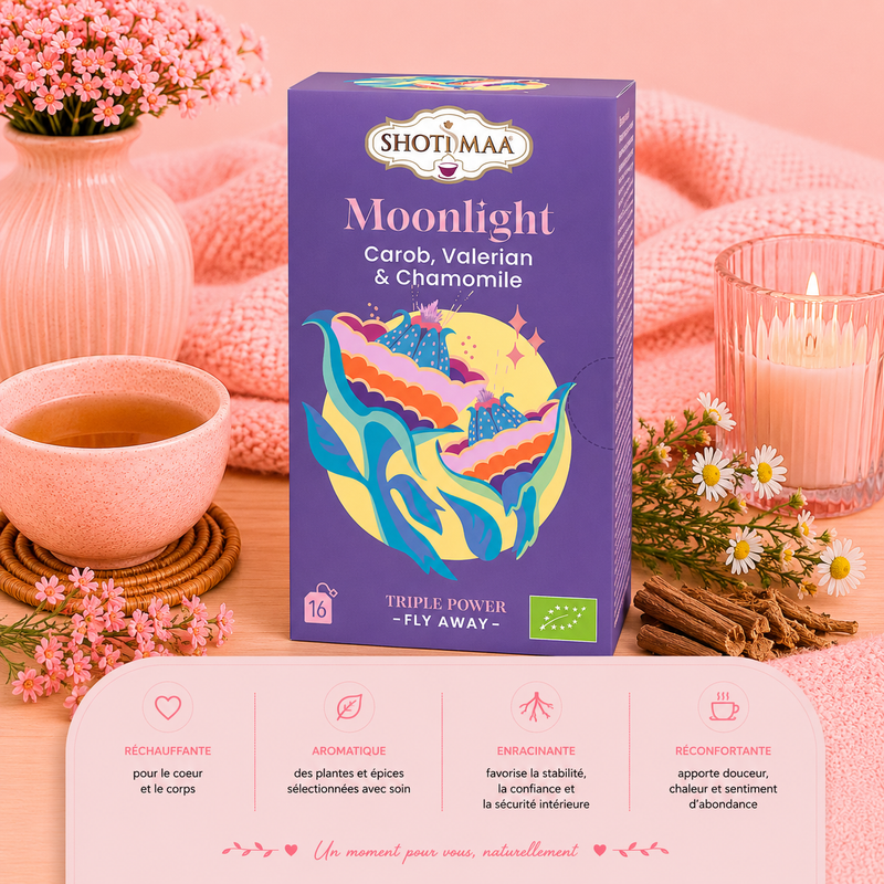 Tisane "MOONLIGHT" - Calmer l'esprit, se détendre & favoriser un sommeil paisible