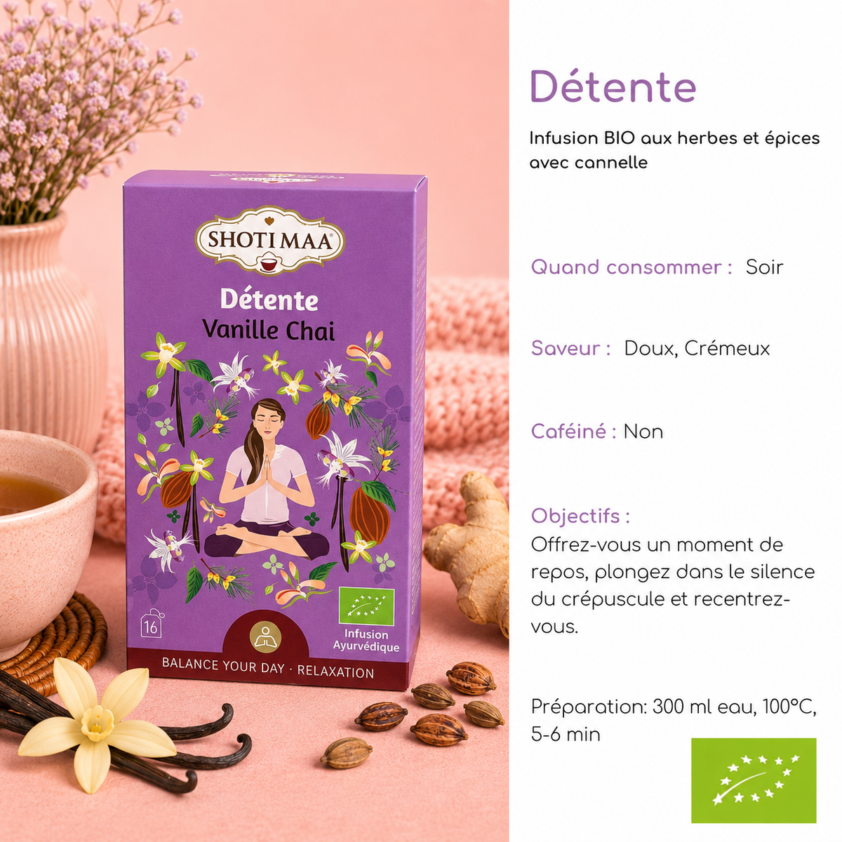 Tisane "DÉTENTE" - Idéale le soir aux arômes envoûtants