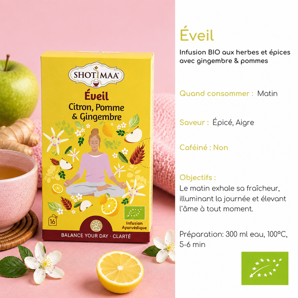 Tisane "ÉVEIL" - Harmoniser vos journées & booster votre bien-être
