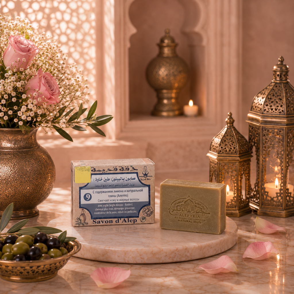 Savon d'Alep n° 9 - ARGILE - 100 g