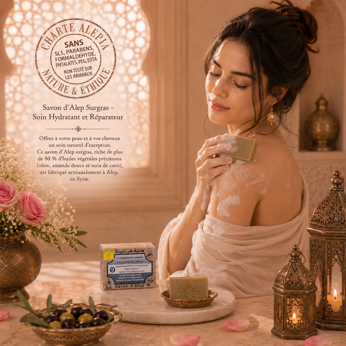 Savon d'Alep n° 9 - ARGILE - 100 g
