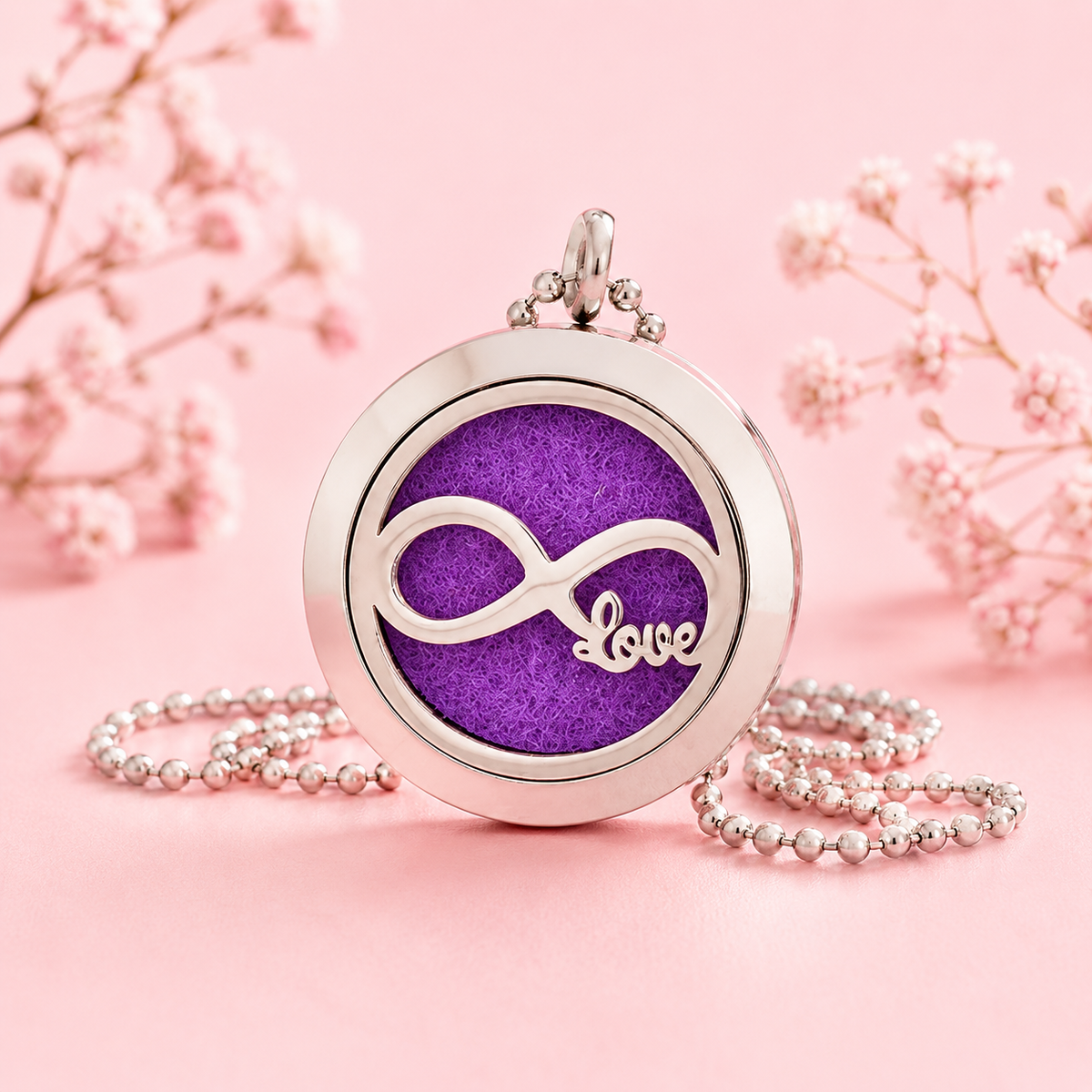 Collier diffuseur aromathérapie – LOVE – 25 mm