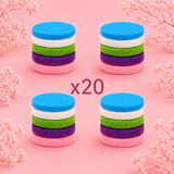 Lot de 20 buvards de recharge pour collier et bracelet diffuseur - 25 mm