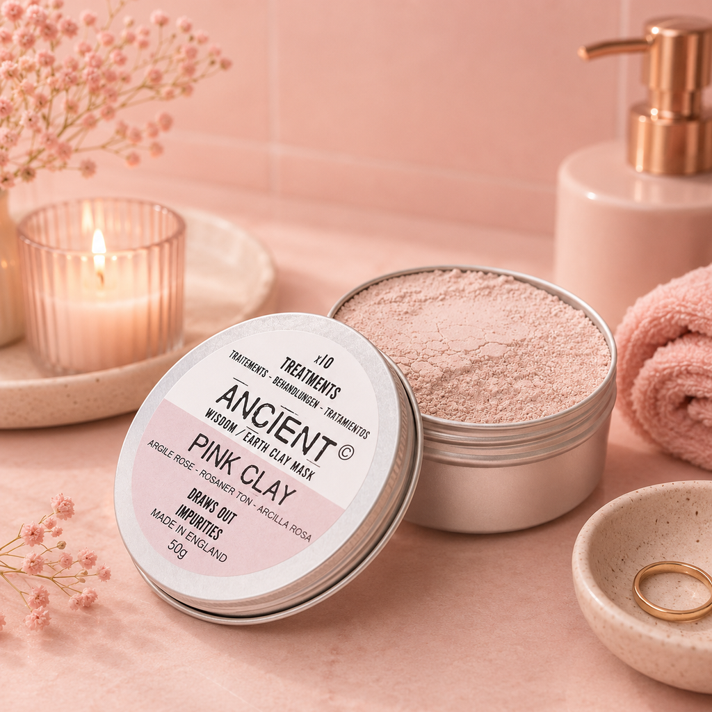 Masque pour visage en argile - ARGILE ROSE PASTEL - Peaux normales, sèches & déshydratées