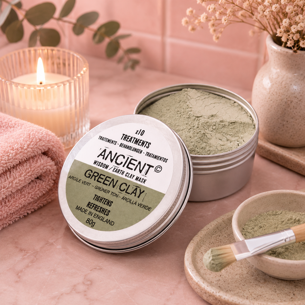 Masque pour visage en argile - ARGILE VERT - Peaux sèches et grasses