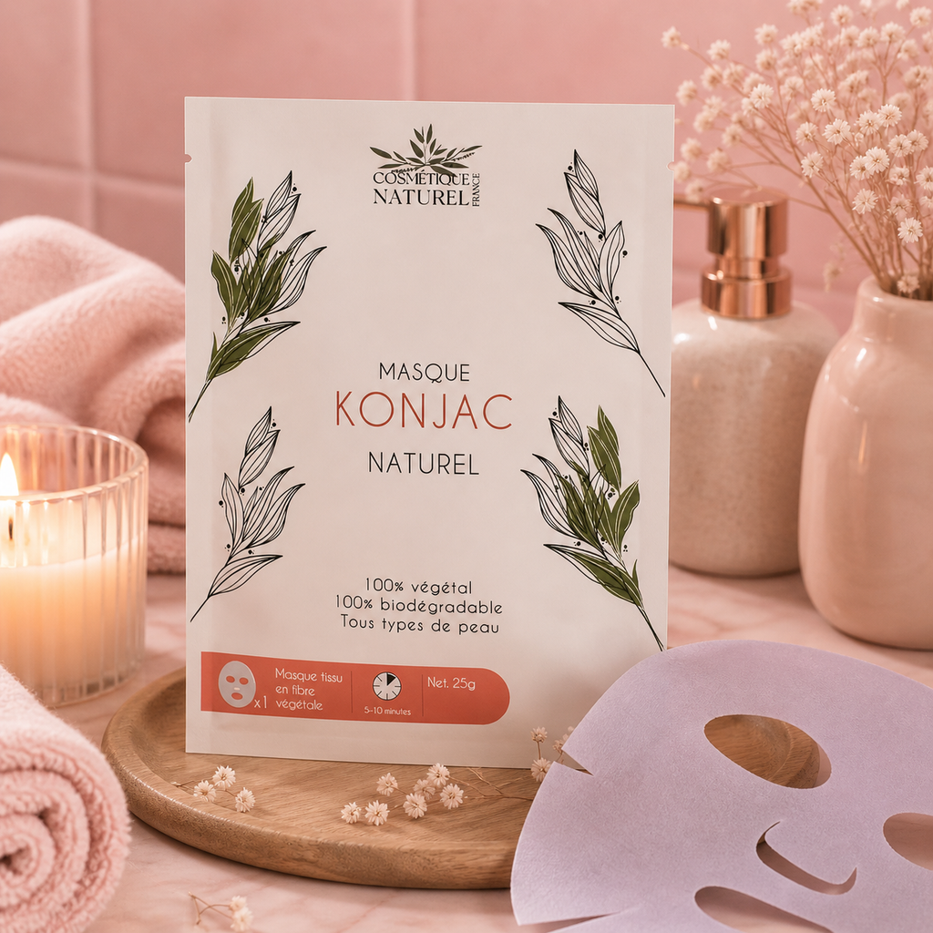 Masque au Konjac - Myrtille - PEAUX SENSIBLES ET SUJETTES AUX ROUGEURS
