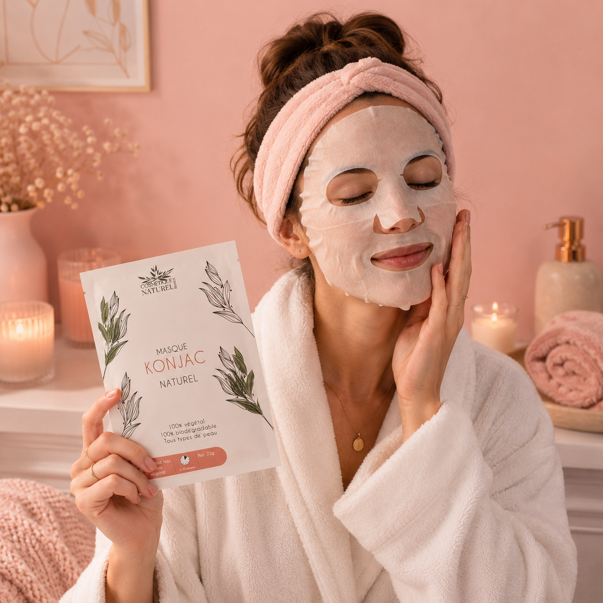 Masque au Konjac - Myrtille - PEAUX SENSIBLES ET SUJETTES AUX ROUGEURS