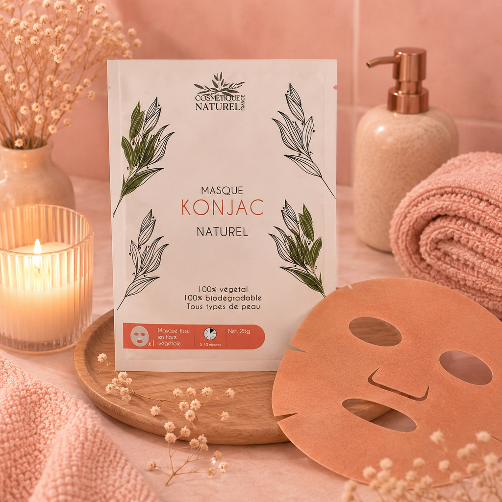 Masque au Konjac - Argile rouge - PEAUX SÈCHES ET SENSIBLES