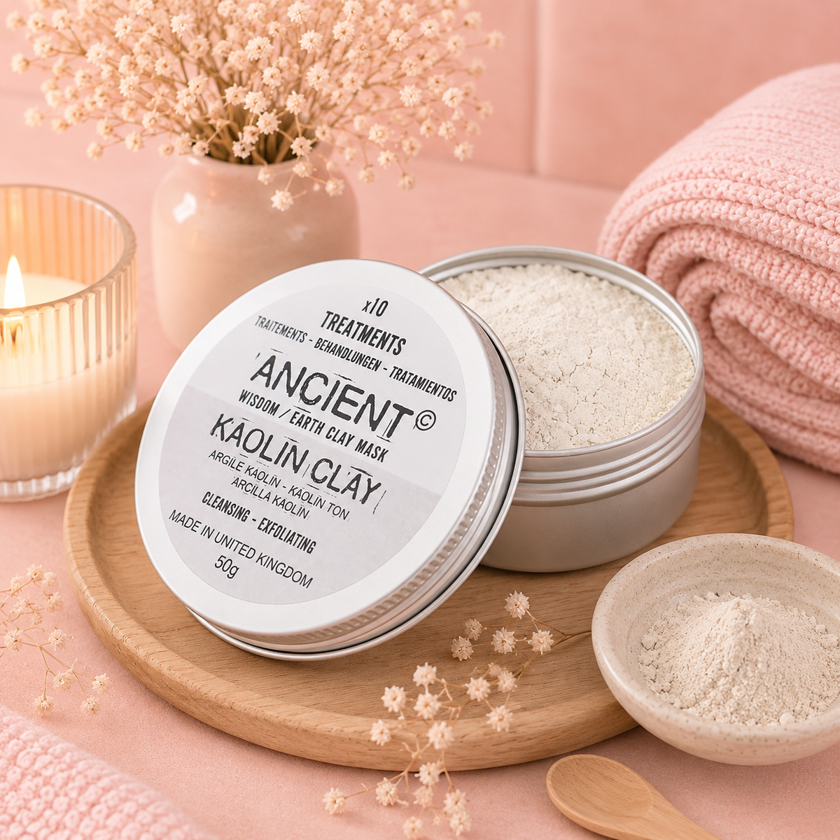 Masque pour visage en argile - KAOLIN - Peaux normales à grasses