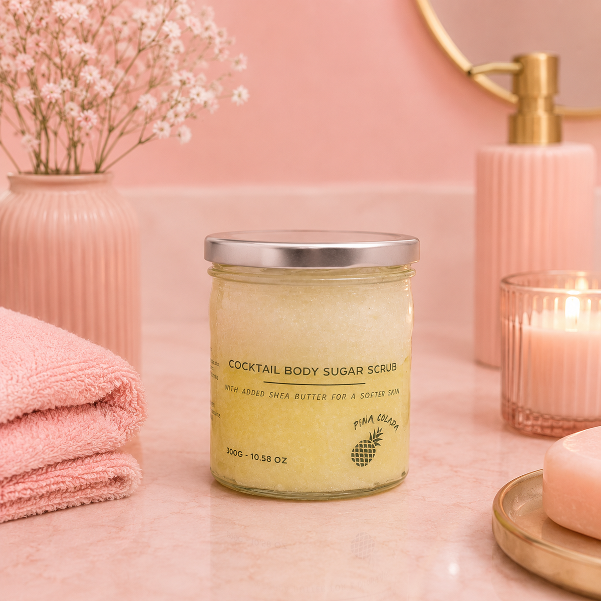 Gommage corporel au sucre parfumé - PINACOLADA - 300 g