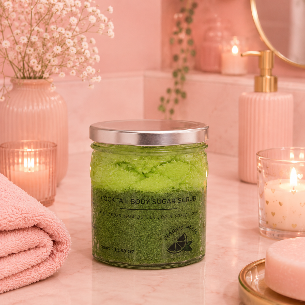 Gommage corporel au sucre parfumé - MOJITO CLASSIQUE - 300 g