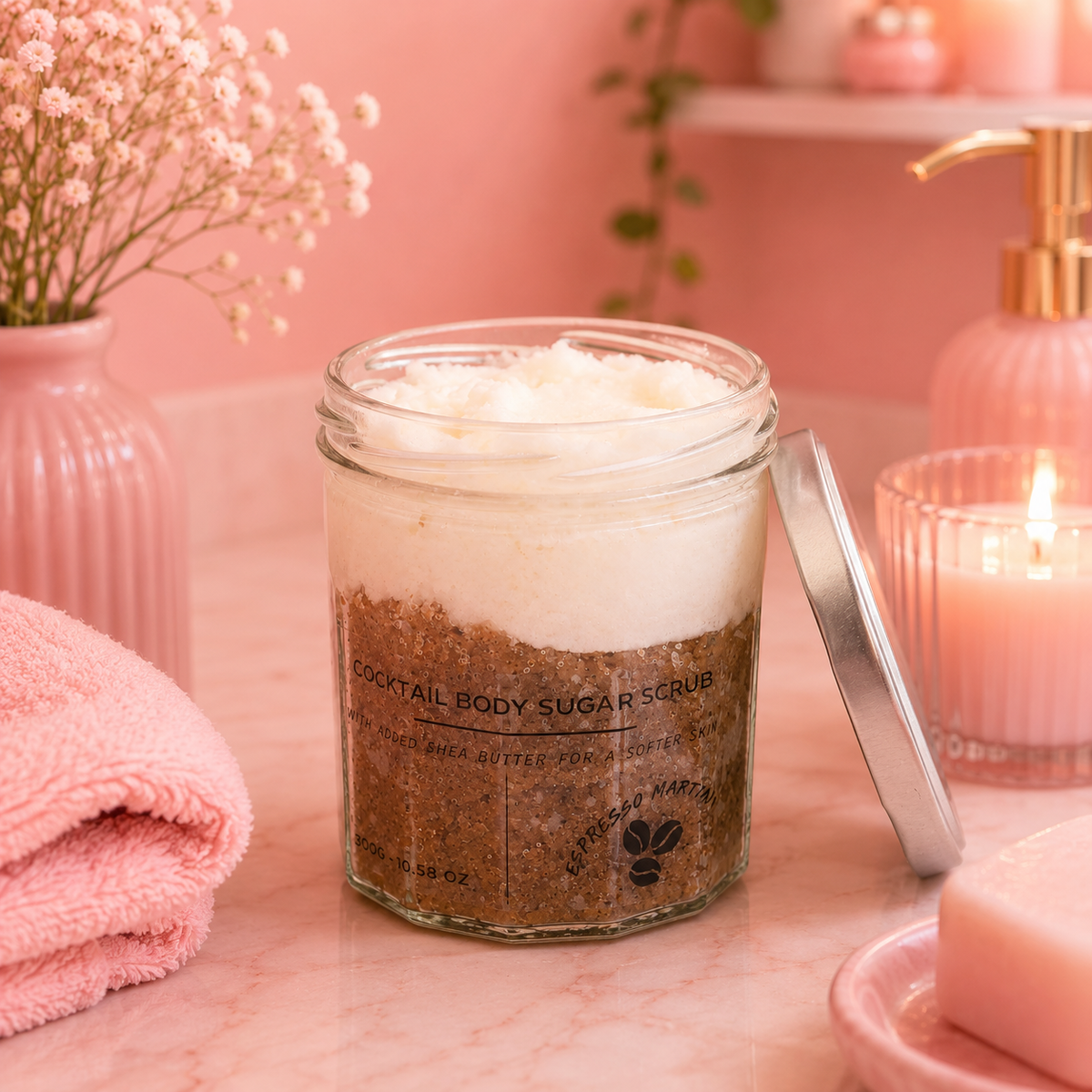 Gommage corporel au sucre parfumé - ESPRESSO MARTINI - 300 g