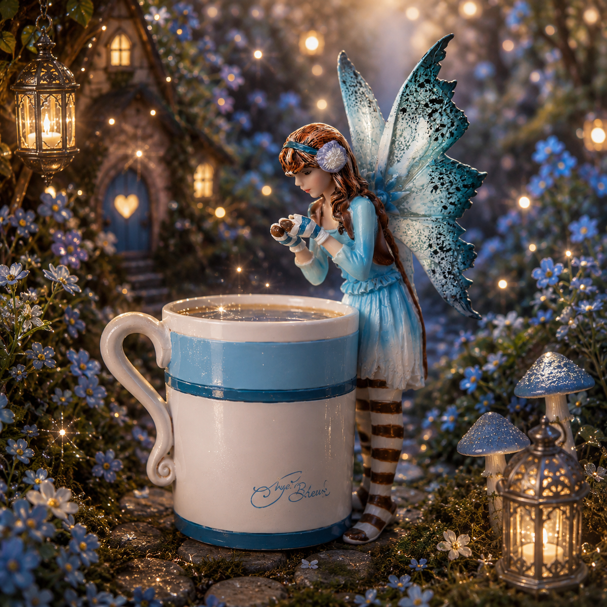 La Fée du chocolat chaud par Amy Brown (10,8 x 7 x 15,9 cm)