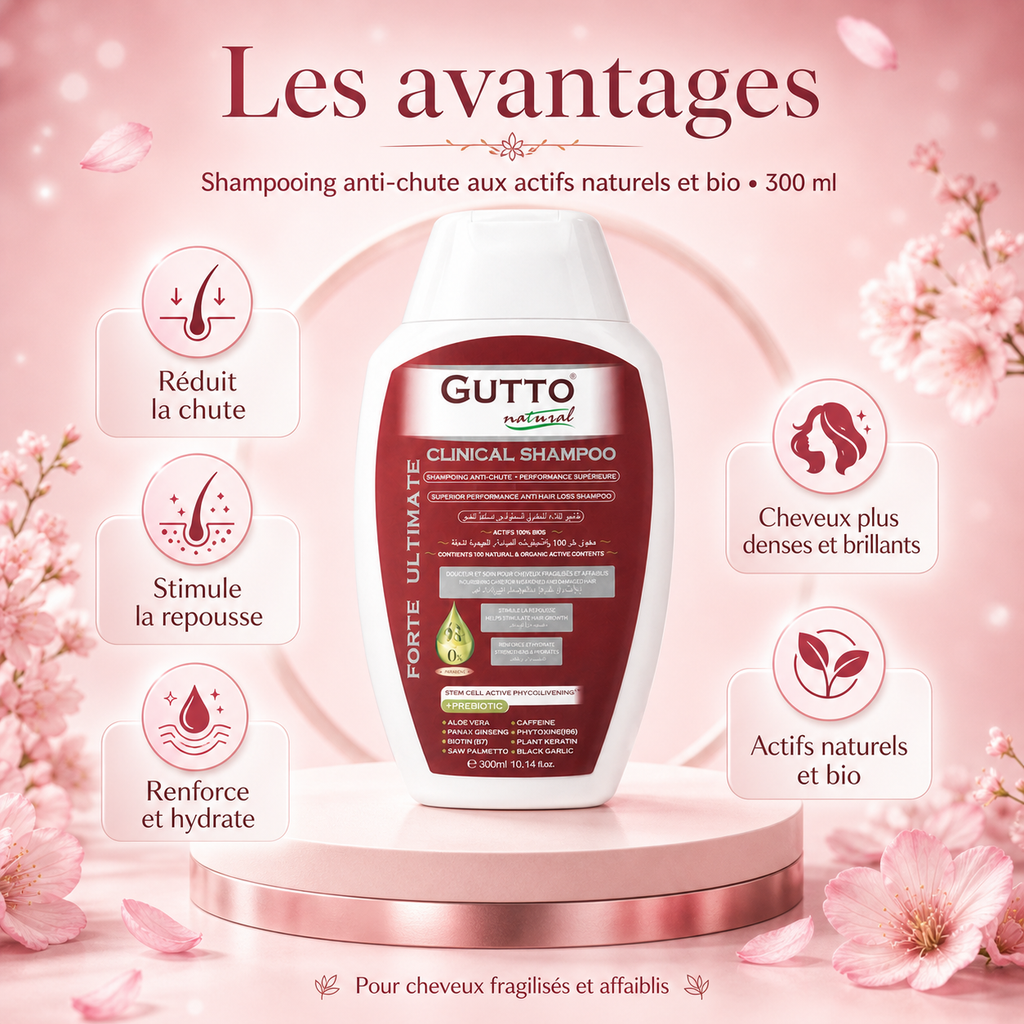 Shampooing anti-chute aux actifs naturels et bio - 300 ml