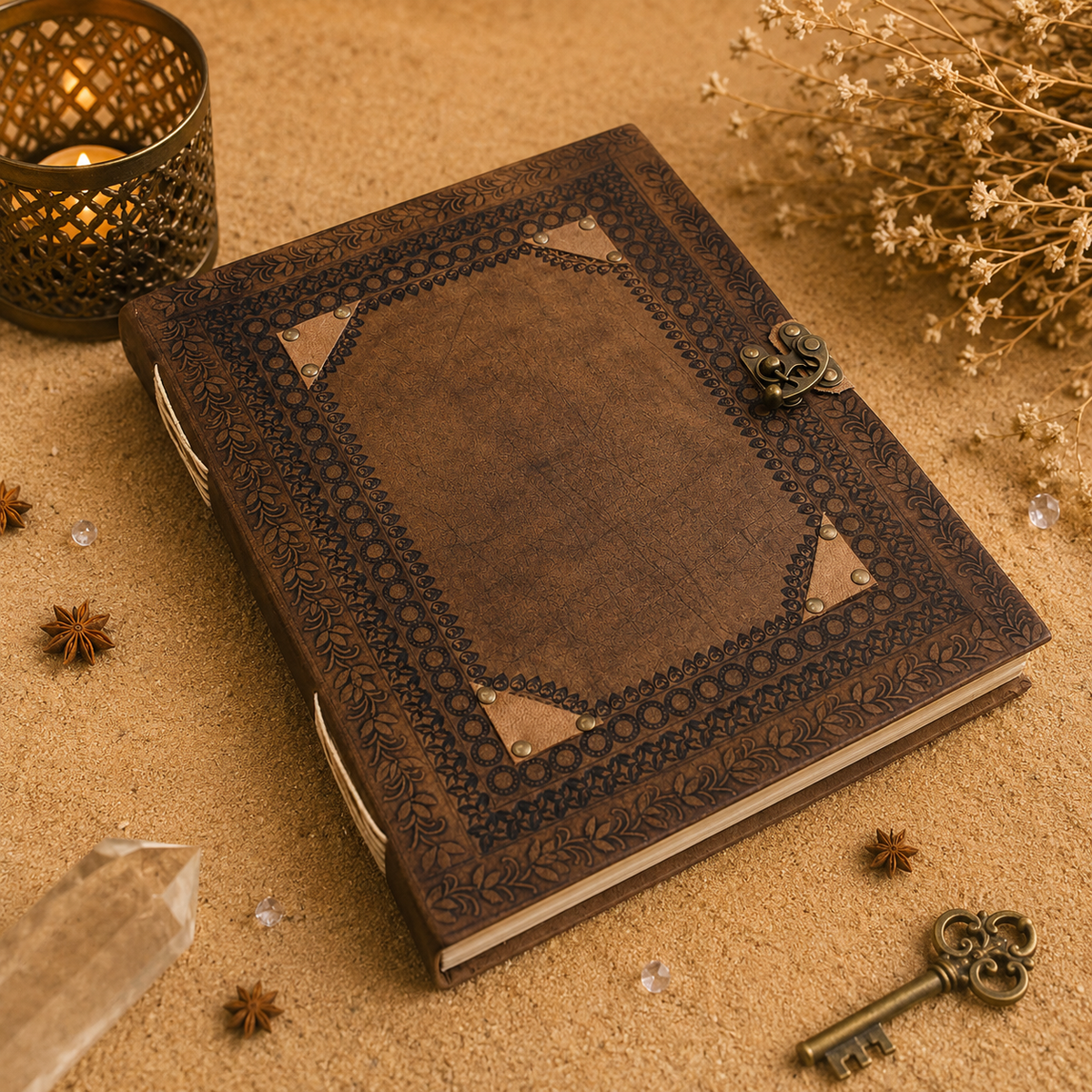 Carnet en cuir extra large personnalisable (25x32,5 cm)