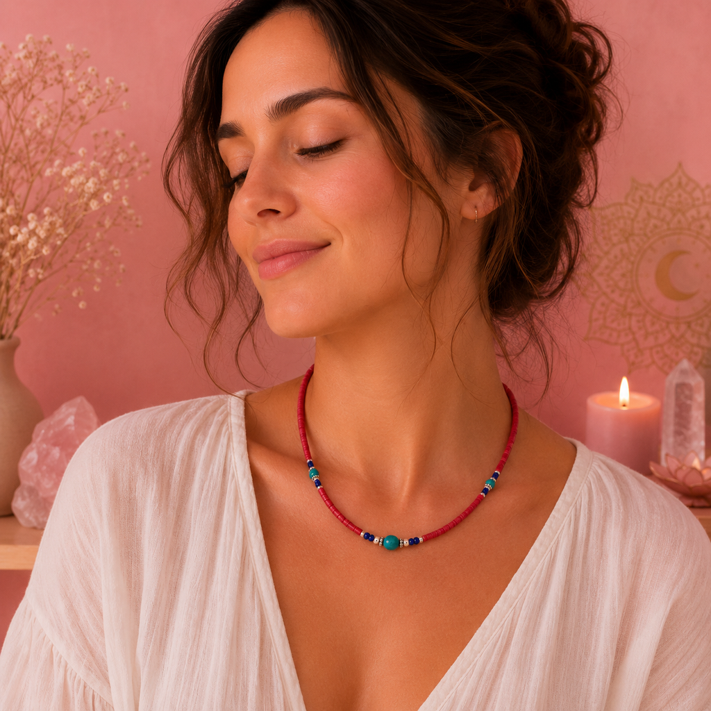 Collier népalais en pierre extra-fine - Plusieurs variantes