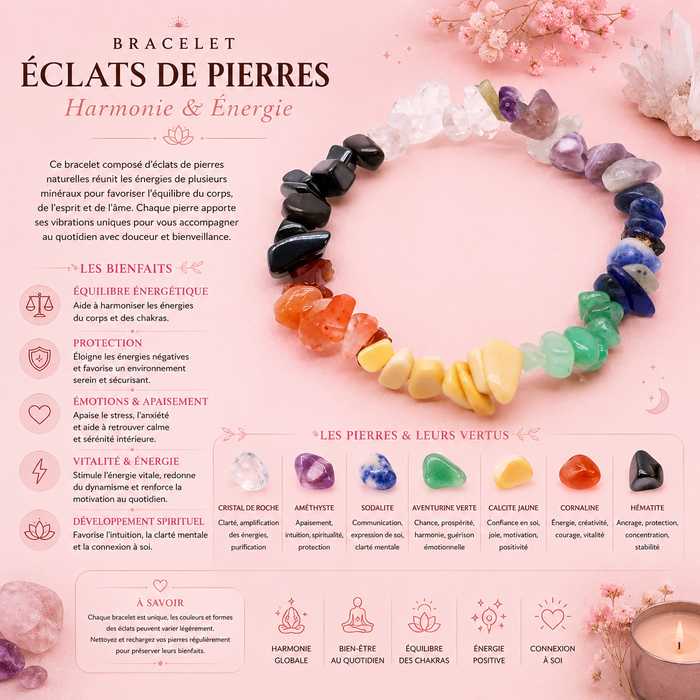 Bracelet en éclat de pierre