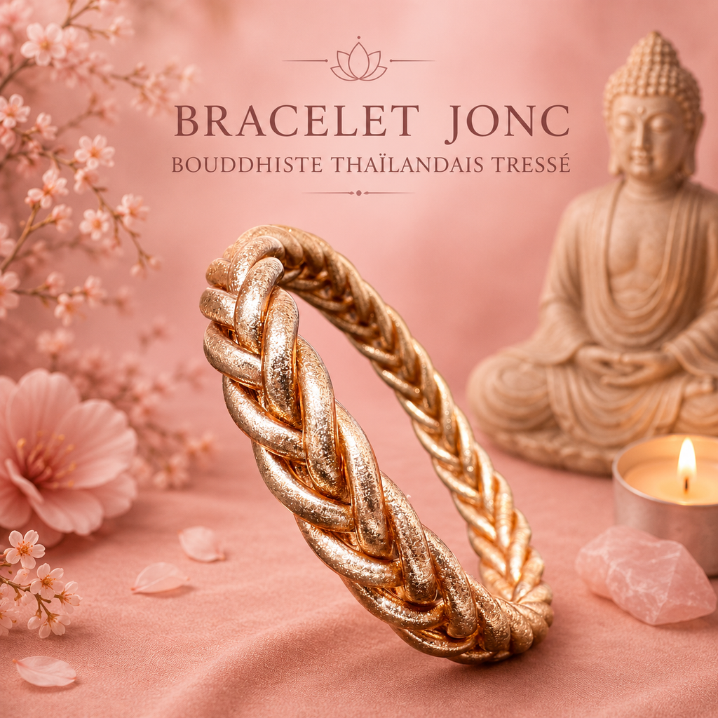 Bracelet Jonc Bouddhiste Thaïlandais Tressé (plusieurs variantes)