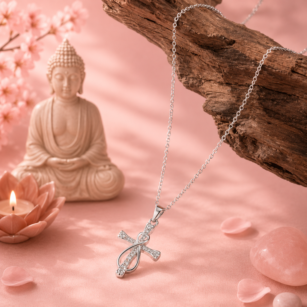 Collier Croix & Infini – Foi Éternelle & Lumière