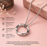 Collier Mobius en acier inoxydable pour homme (plusieurs couleurs)