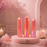 Pointe obélisque en Quartz aura cristal