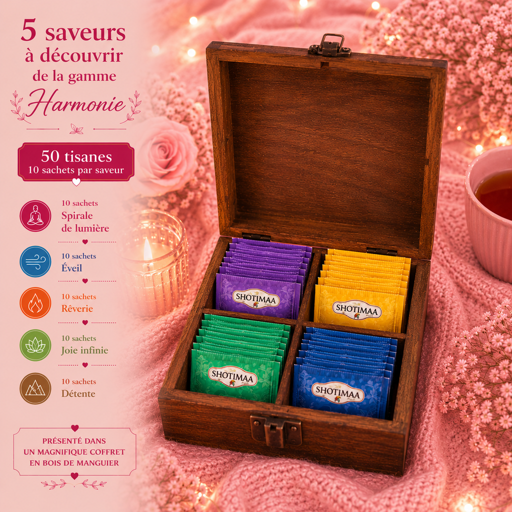 Coffret Découverte 4 compartiments - Voyage au cœur des Tisanes - 3 variantes