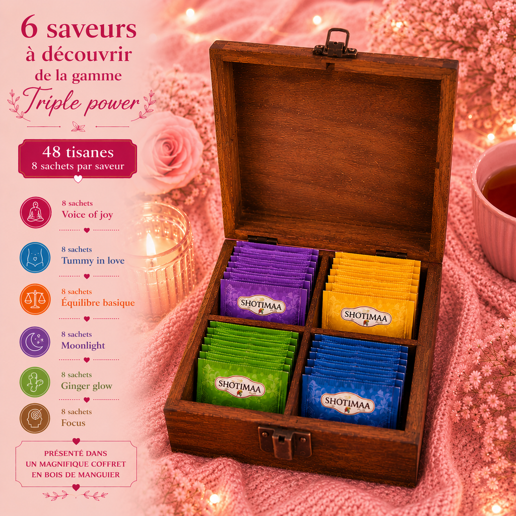 Coffret Découverte 4 compartiments - Voyage au cœur des Tisanes - 3 variantes