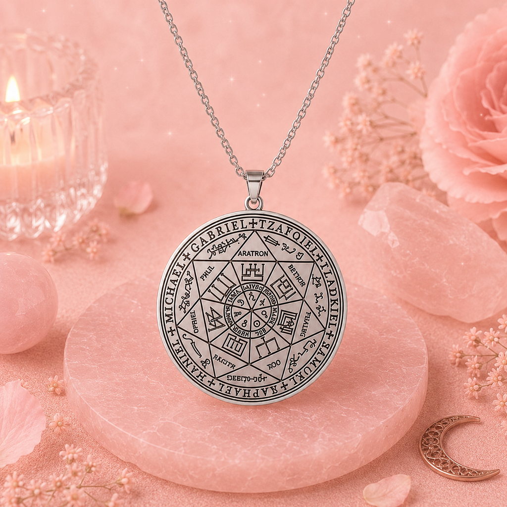 Pendentif Sceau des 7 Archanges (Acier inox ou plaqué or 18K)