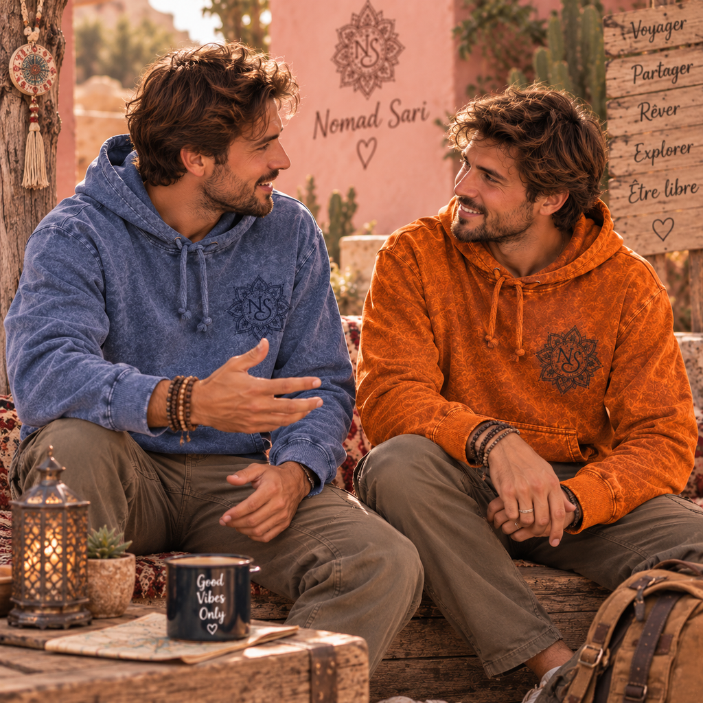 Sweat à Capuche Nomad Sari Lavande – Douceur Bohème & Esprit Libre (4 tailles)