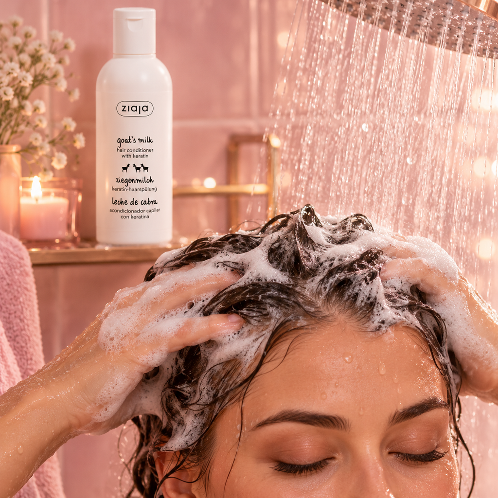 Après-shampooing réparateur à la kératine et au lait de chèvre